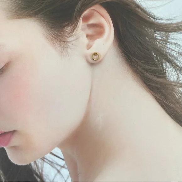 4/$15 Gold Twisted Hoop Small Earrings - Picture 2 of 4